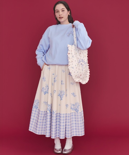 Cath Kidston（キャスキッドソン）の「ボリュームフレアスカート（スカート・レディース・パープル/サックスブルー/アイボリー・M/S）」の8枚目の写真