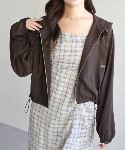 31 Sons de mode（トランテアン　ソン　ドゥ　モード）の「2026春夏新作 フードシアーブルゾン（ブルゾン・レディース・オフホワイト/ピンク/ブラウン・ﾌﾘ-）」の17枚目の写真