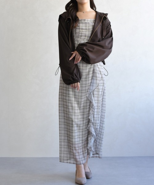 31 Sons de mode（トランテアン　ソン　ドゥ　モード）の「2026春夏新作 フードシアーブルゾン（ブルゾン・レディース・オフホワイト/ピンク/ブラウン・ﾌﾘ-）」の19枚目の写真