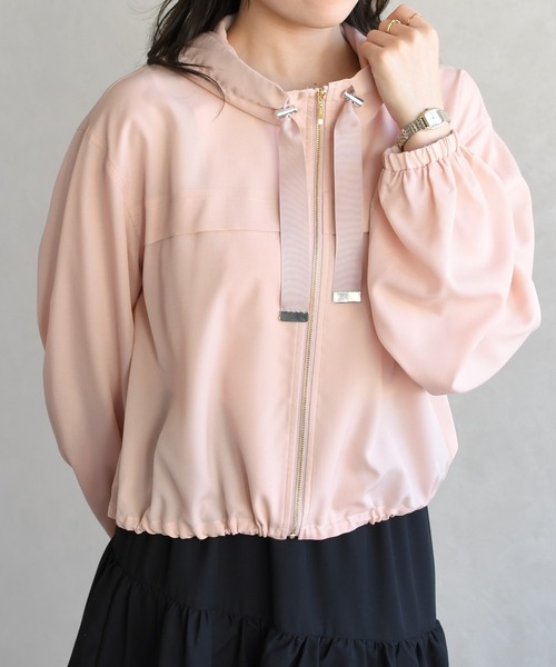 31 Sons de mode（トランテアン　ソン　ドゥ　モード）の「2026春夏新作 フードシアーブルゾン（ブルゾン・レディース・オフホワイト/ピンク/ブラウン・ﾌﾘ-）」の21枚目の写真
