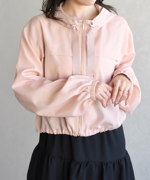 31 Sons de mode（トランテアン　ソン　ドゥ　モード）の「2026春夏新作 フードシアーブルゾン（ブルゾン・レディース・オフホワイト/ピンク/ブラウン・ﾌﾘ-）」の22枚目の写真