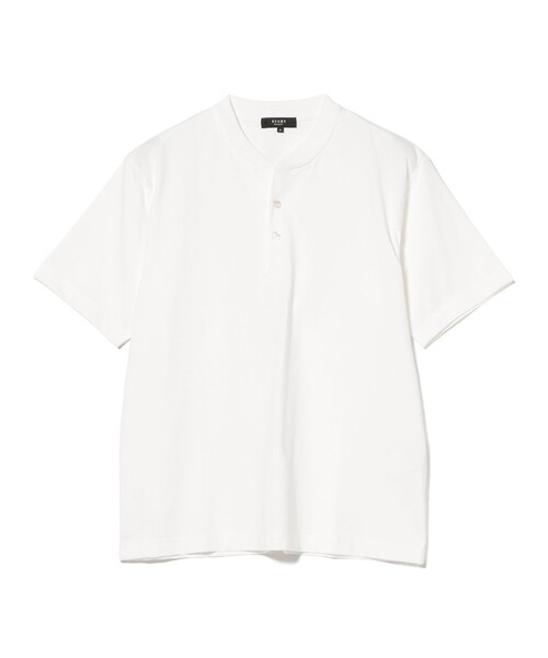 BEAMS HEART(ビームスハート)の「【ユニセックス】スキッパー ヘンリーネック Tシャツ(接触冷感)(Tシャツ/カットソー・メンズ・ホワイト/ブラック・L/M/S/XL)」の14枚目の写真