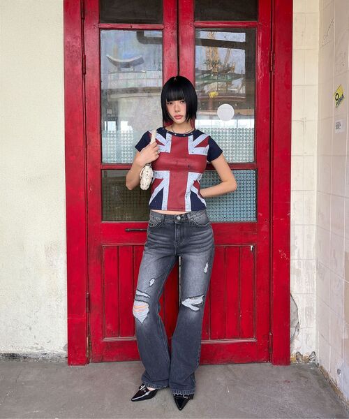 Midnight Move(ミッドナイトムーブ)の「england t (grey)(Tシャツ/カットソー・レディース・その他・FREE)」の6枚目の写真
