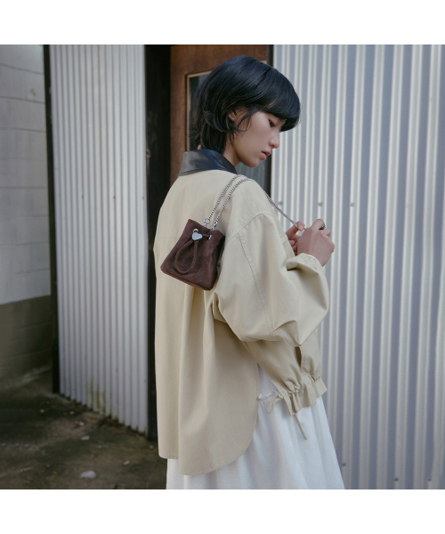 LAP(ラップ)の「HEART POP SUEDE MINI BAG AS7AB241(メッセンジャーバッグ・レディース・ダークブラウン/ベージュ・FREE)」の3枚目の写真
