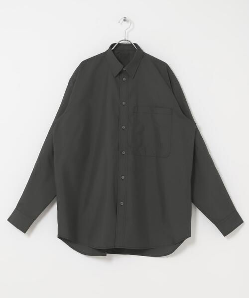 DAIWA PIER39（ダイワピア39）の「DAIWA PIER39　TECH REGULAR COLLAR SHIRT L/S SOLID（シャツ/ブラウス・メンズ・ホワイト/ライトブルー/スミクロ・MEDIUM/X-LARGE/LARGE）」の4枚目の写真