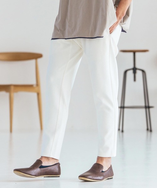 Magine(マージン)の「mp14829-Textured Ponte Fabric Easy Pants イージーパンツ(MGN-261-044)(その他パンツ・メンズ・ホワイト/チャコール/ブラック・48/46/44)」の2枚目の写真