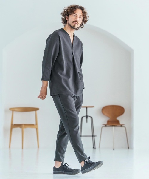 Magine(マージン)の「mp14829-Textured Ponte Fabric Easy Pants イージーパンツ(MGN-261-044)(その他パンツ・メンズ・ホワイト/チャコール/ブラック・48/46/44)」の20枚目の写真