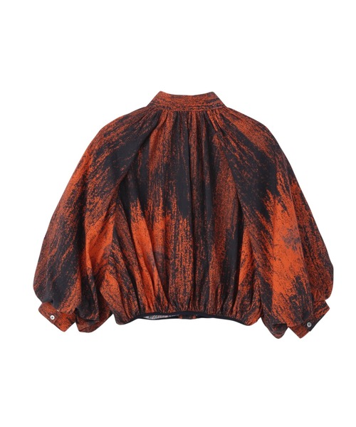 JOHN LAWRENCE SULLIVAN（ジョンローレンスサリバン）の「ALL OVER PRINT BALLOON SLEEVE BLOUSE（シャツ/ブラウス・レディース・オレンジ・MEDIUM）」の2枚目の写真