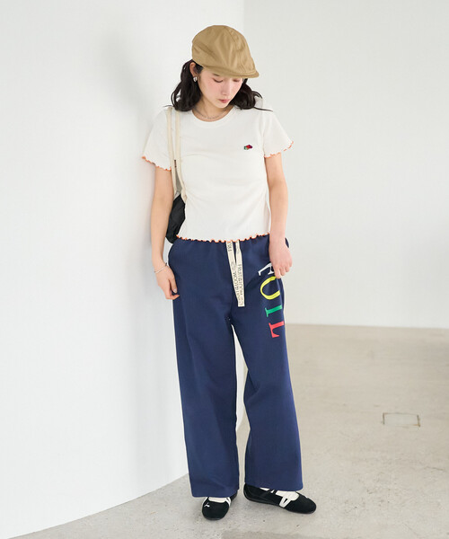 FREAK'S STORE(フリークスストア)の「FRUIT OF THE LOOM × FREAK'S STORE/フルーツオブザルーム 別注 配色メロー リブ半袖Tシャツ(Tシャツ/カットソー・レディース・レモンイエロー/オフホワイト/チャコールグレー/ネイビー/ピンク系その他・フリ-)」の11枚目の写真