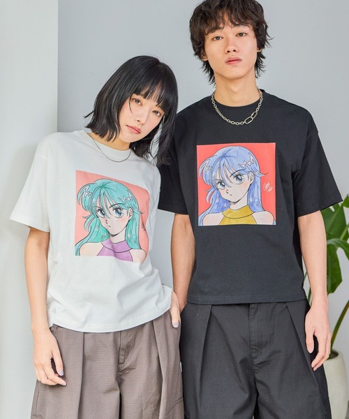 PBLIM(ページボーイリム)の「【PBLIM×島田つか沙】 stareatTシャツ《UNISEX》(Tシャツ/カットソー・レディース・ブラック/オフホワイト・MEDIUM/SMALL)」の2枚目の写真