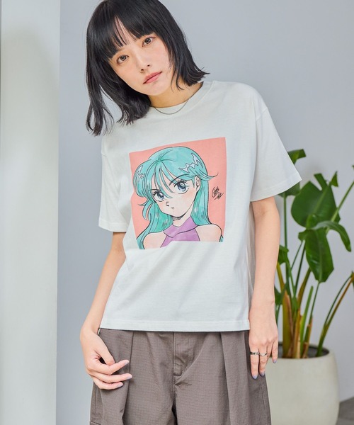 PBLIM(ページボーイリム)の「【PBLIM×島田つか沙】 stareatTシャツ《UNISEX》(Tシャツ/カットソー・レディース・ブラック/オフホワイト・MEDIUM/SMALL)」の3枚目の写真