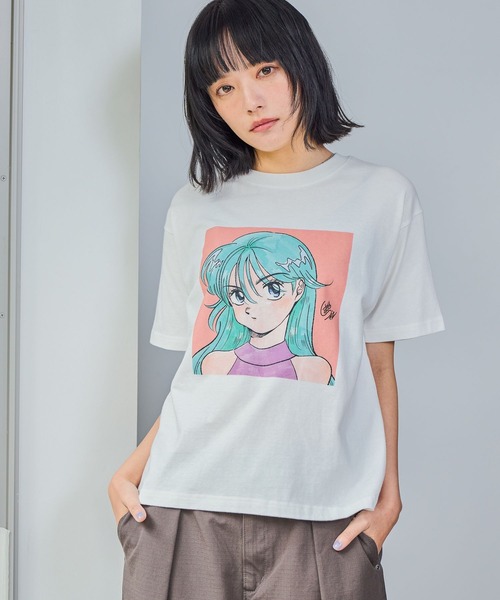 PBLIM(ページボーイリム)の「【PBLIM×島田つか沙】 stareatTシャツ《UNISEX》(Tシャツ/カットソー・レディース・ブラック/オフホワイト・MEDIUM/SMALL)」の5枚目の写真