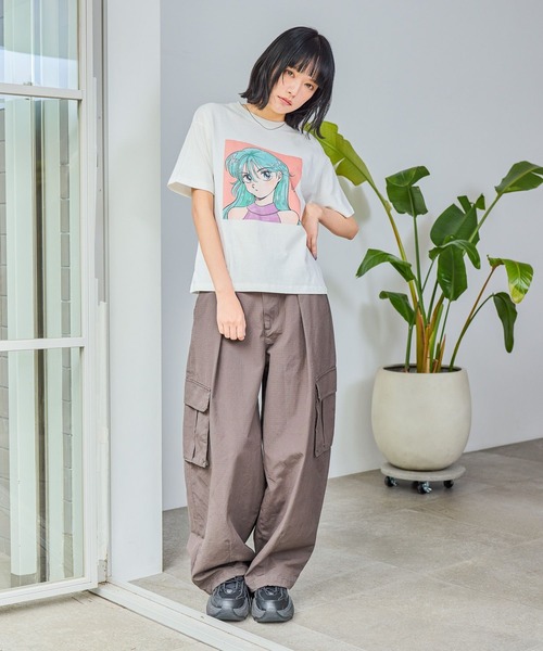 PBLIM(ページボーイリム)の「【PBLIM×島田つか沙】 stareatTシャツ《UNISEX》(Tシャツ/カットソー・レディース・ブラック/オフホワイト・MEDIUM/SMALL)」の6枚目の写真