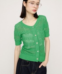 SLY（スライ）の「BUTTON DIARY BOUCLE KNIT ボタンダイアリーブークレーニット 春服 夏服（ニット/セーター）」