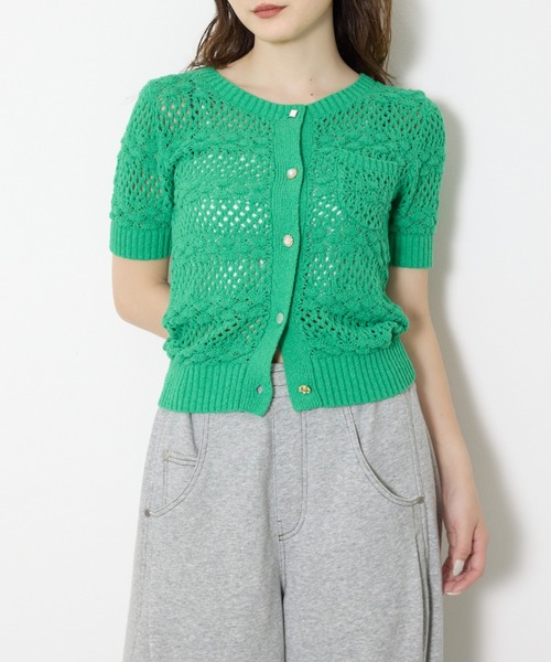 セール】BUTTON DIARY BOUCLE KNIT ボタンダイアリーブークレーニット