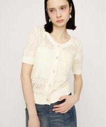 SLY（スライ）の「BUTTON DIARY BOUCLE KNIT ボタンダイアリーブークレーニット 春服 夏服（ニット/セーター）」