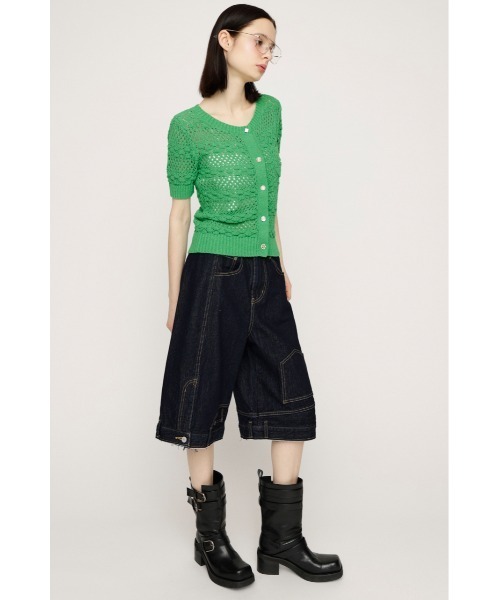 SLY(スライ)の「BUTTON DIARY BOUCLE KNIT ボタンダイアリーブークレーニット 春服 夏服(ニット/セーター・レディース・グリーン/アイボリー/ブラック・FREE)」の14枚目の写真