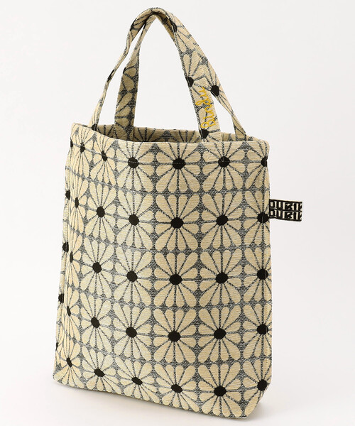 バッグ flower jacquard clutch bag Bindu/ビンドゥー Cup flower Jacquard Reverse Tote/カップフラワー