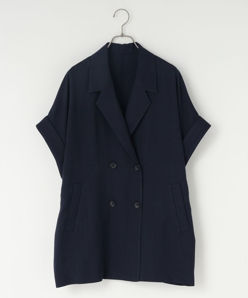 LOWRYS FARM（ローリーズファーム）の「バスケットダブルジャケット 637608（テーラードジャケット・レディース・ブラウン/チャコールグレー/アイボリー/ネイビー/ベージュ・LARGE/MEDIUM）」の5枚目の写真