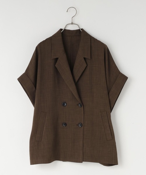 LOWRYS FARM（ローリーズファーム）の「バスケットダブルジャケット 637608（テーラードジャケット・レディース・ブラウン/チャコールグレー/アイボリー/ネイビー/ベージュ・LARGE/MEDIUM）」の3枚目の写真