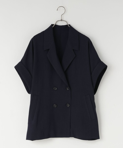 LOWRYS FARM（ローリーズファーム）の「バスケットダブルジャケット 637608（テーラードジャケット・レディース・ブラウン/チャコールグレー/アイボリー/ネイビー/ベージュ・LARGE/MEDIUM）」の10枚目の写真