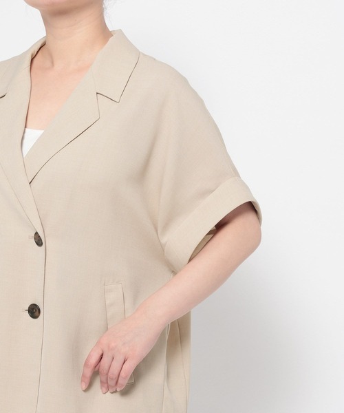 LOWRYS FARM（ローリーズファーム）の「バスケットダブルジャケット 637608（テーラードジャケット・レディース・ブラウン/チャコールグレー/アイボリー/ネイビー/ベージュ・LARGE/MEDIUM）」の15枚目の写真