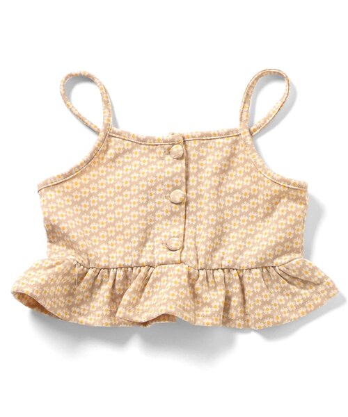 apres les cours(アプレレクール)の「【リンク】フラワージャガードビスチェ・フレアパンツセット(セットアップ・キッズ・ベージュ/ブルー・140/130/120/110/100/90)」の3枚目の写真