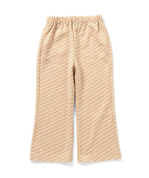 apres les cours(アプレレクール)の「【リンク】フラワージャガードビスチェ・フレアパンツセット(セットアップ・キッズ・ベージュ/ブルー・140/130/120/110/100/90)」の4枚目の写真