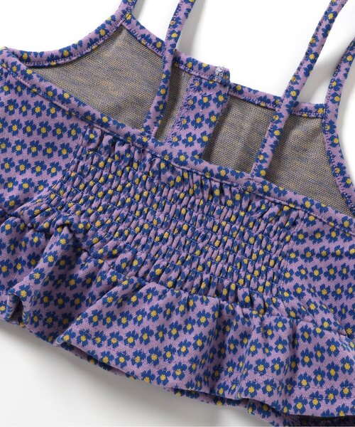 apres les cours(アプレレクール)の「【リンク】フラワージャガードビスチェ・フレアパンツセット(セットアップ・キッズ・ベージュ/ブルー・140/130/120/110/100/90)」の11枚目の写真