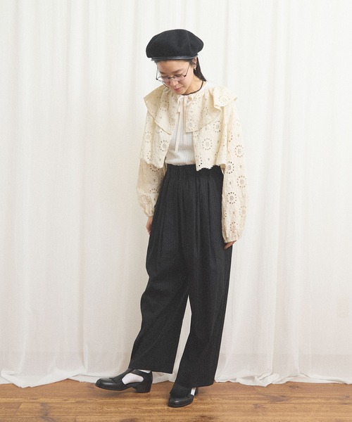 fig London(フィグロンドン)の「_Agnes bolero(カーディガン/ボレロ・レディース・ブラック/アイボリー・FREE)」の13枚目の写真