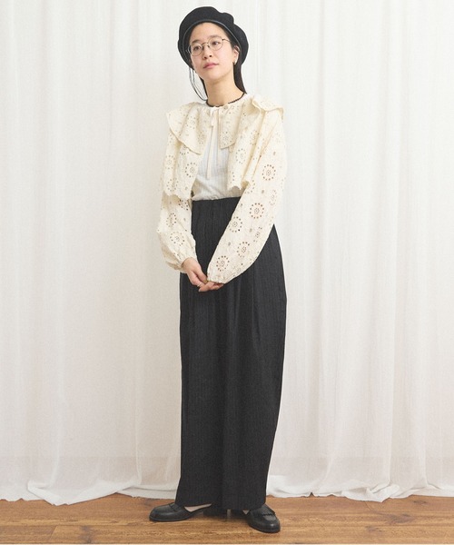 fig London(フィグロンドン)の「_Agnes bolero(カーディガン/ボレロ・レディース・ブラック/アイボリー・FREE)」の16枚目の写真