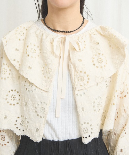fig London(フィグロンドン)の「_Agnes bolero(カーディガン/ボレロ・レディース・ブラック/アイボリー・FREE)」の17枚目の写真