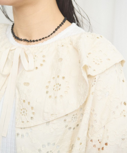 fig London(フィグロンドン)の「_Agnes bolero(カーディガン/ボレロ・レディース・ブラック/アイボリー・FREE)」の19枚目の写真