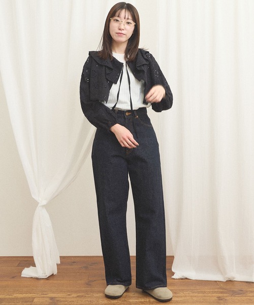 fig London(フィグロンドン)の「_Agnes bolero(カーディガン/ボレロ・レディース・ブラック/アイボリー・FREE)」の20枚目の写真