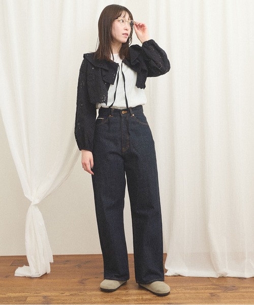 fig London(フィグロンドン)の「_Agnes bolero(カーディガン/ボレロ・レディース・ブラック/アイボリー・FREE)」の21枚目の写真