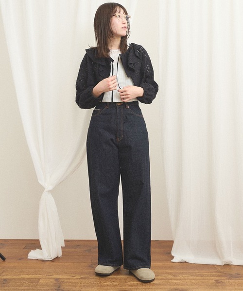 fig London(フィグロンドン)の「_Agnes bolero(カーディガン/ボレロ・レディース・ブラック/アイボリー・FREE)」の10枚目の写真