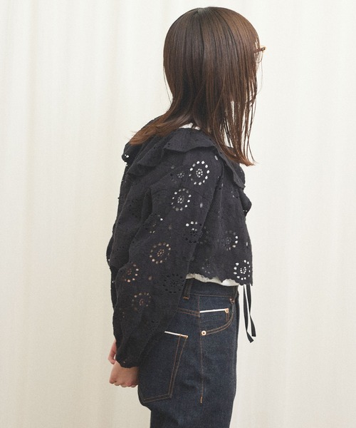 fig London(フィグロンドン)の「_Agnes bolero(カーディガン/ボレロ・レディース・ブラック/アイボリー・FREE)」の14枚目の写真