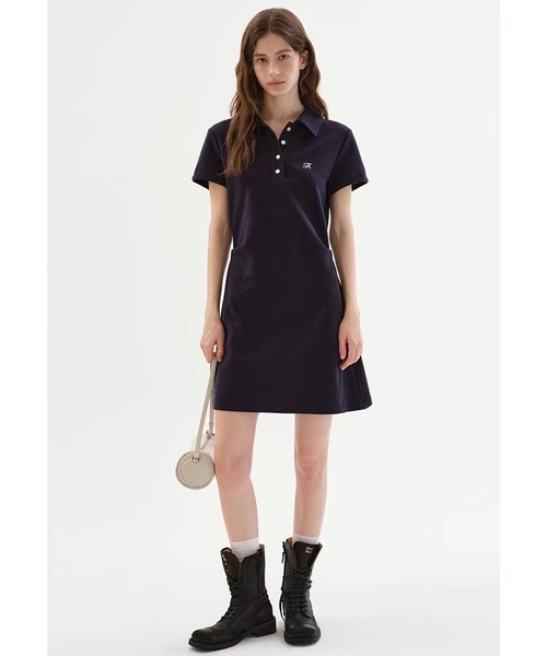 Fano Studios（ファノ ストゥディオズ）の「Aライン プレッピー ポロワンピース FC26B017【Fano Studios】【2026SS】（ワンピース・レディース・ネイビー・S/M/L）」の8枚目の写真