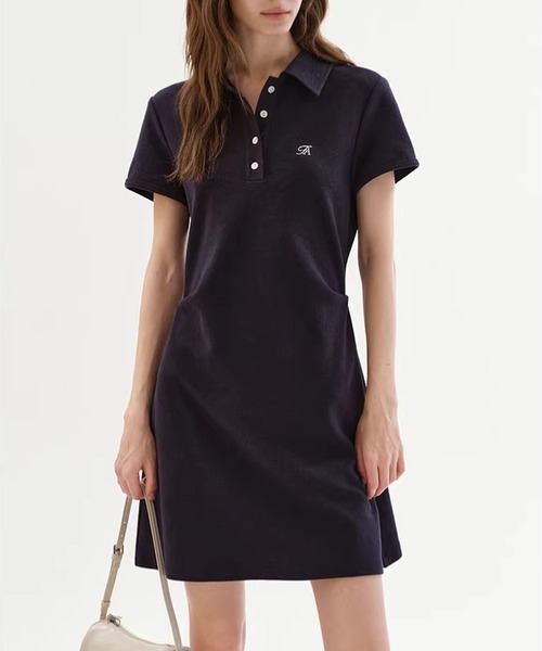 Fano Studios（ファノ ストゥディオズ）の「Aライン プレッピー ポロワンピース FC26B017【Fano Studios】【2026SS】（ワンピース・レディース・ネイビー・S/M/L）」の10枚目の写真