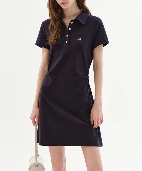 Fano Studios（ファノ ストゥディオズ）の「Aライン プレッピー ポロワンピース FC26B017【Fano Studios】【2026SS】（ワンピース・レディース・ネイビー・S/M/L）」の2枚目の写真