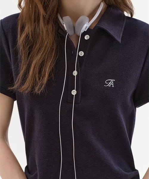 Fano Studios（ファノ ストゥディオズ）の「Aライン プレッピー ポロワンピース FC26B017【Fano Studios】【2026SS】（ワンピース・レディース・ネイビー・S/M/L）」の4枚目の写真