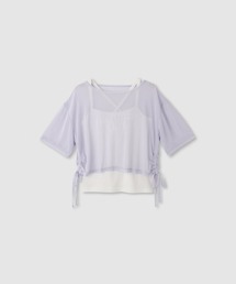 RICH MIX（リッチミックス）の「RICHMIXシアー Tシャツ キャミソール アンサンブル（アンサンブル）」