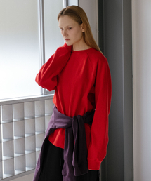 Cut-line label raglan sleeve t-shirt [KNSS05TS19]_Red