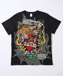 限定展開 Ed Hardy/エドハーディ BLK RHINESTONE-ED HARDY SS TEE（T