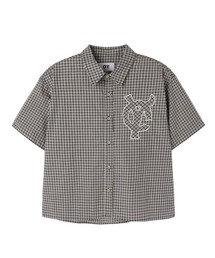 OY | 『OY/オーワイ』STAMPED CHECK LOGO S/S SHIRT /スタンプチェックロゴ シャツ(シャツ/ブラウス)