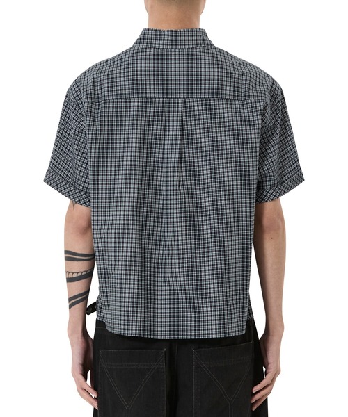 OY（オーワイ）の「『OY/オーワイ』STAMPED CHECK LOGO S/S SHIRT /スタンプチェックロゴ シャツ（シャツ/ブラウス・メンズ・ブラウン/ネイビー・L/M）」の12枚目の写真