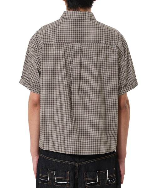 OY（オーワイ）の「『OY/オーワイ』STAMPED CHECK LOGO S/S SHIRT /スタンプチェックロゴ シャツ（シャツ/ブラウス・メンズ・ブラウン/ネイビー・L/M）」の19枚目の写真