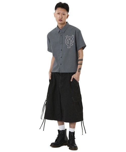 OY（オーワイ）の「『OY/オーワイ』STAMPED CHECK LOGO S/S SHIRT /スタンプチェックロゴ シャツ（シャツ/ブラウス・メンズ・ブラウン/ネイビー・L/M）」の16枚目の写真