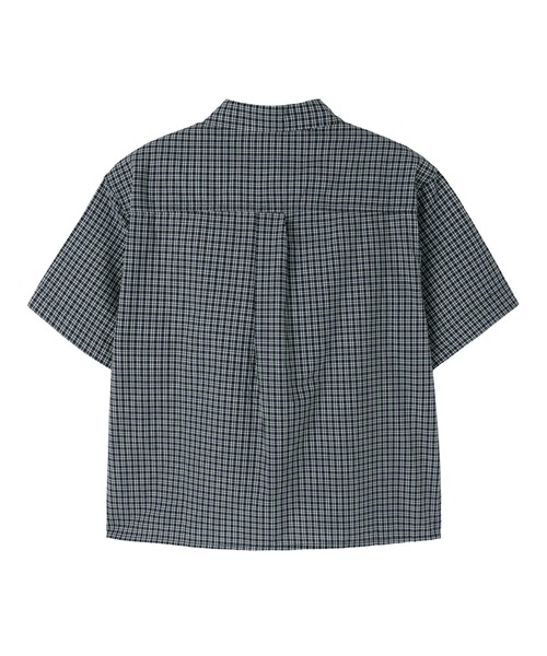OY（オーワイ）の「『OY/オーワイ』STAMPED CHECK LOGO S/S SHIRT /スタンプチェックロゴ シャツ（シャツ/ブラウス・メンズ・ブラウン/ネイビー・L/M）」の7枚目の写真
