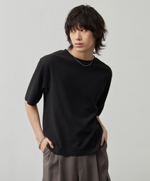 CALLNE（カルネ）の「【CALLNE】Tech Jacquard Crew Neck Short-sleeve T-Shirt / テックジャガードクルーネック半袖T（吸水速乾、抗菌防臭）（Tシャツ/カットソー）」